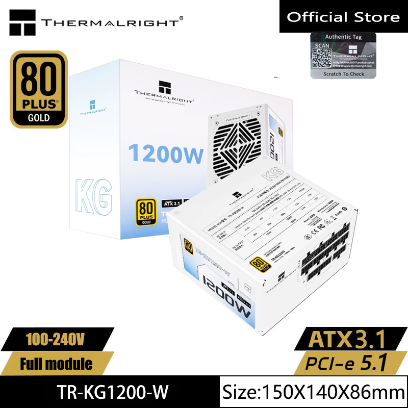 1000W White Modular Power Supply - Thermalright TR-KG1200-W/1000-W White Gold Medal Vollmodulares